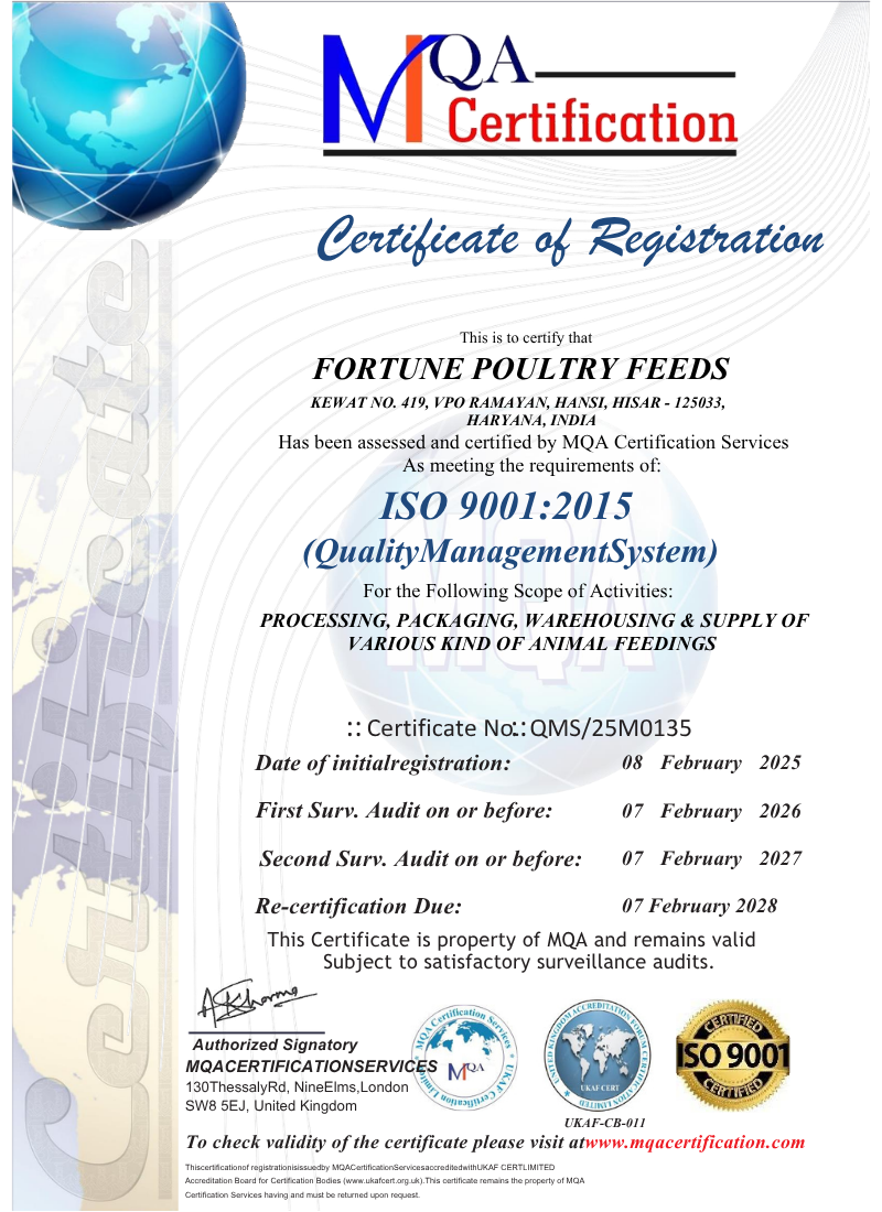 ISO 9001:2015 Certificate QMS/25M0135